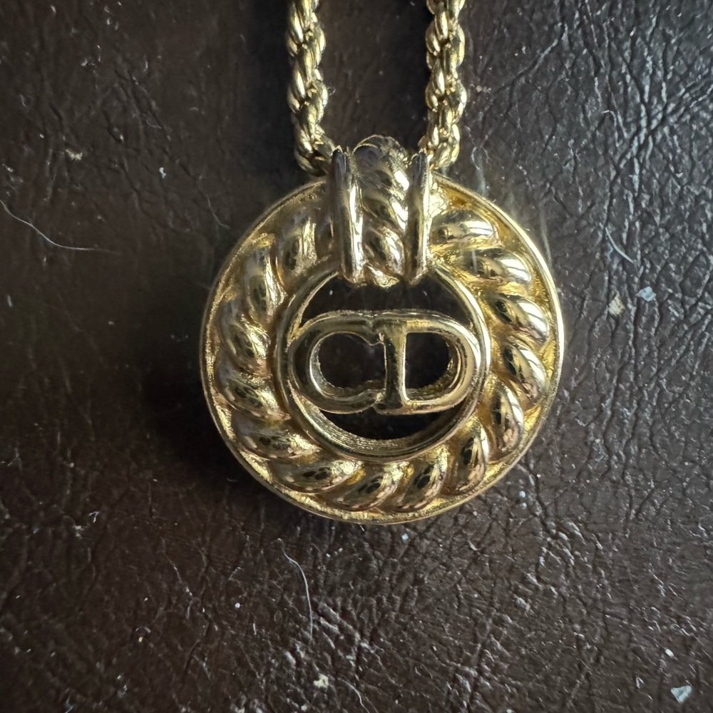 Gorgeous Gold Tone Dior Necklace